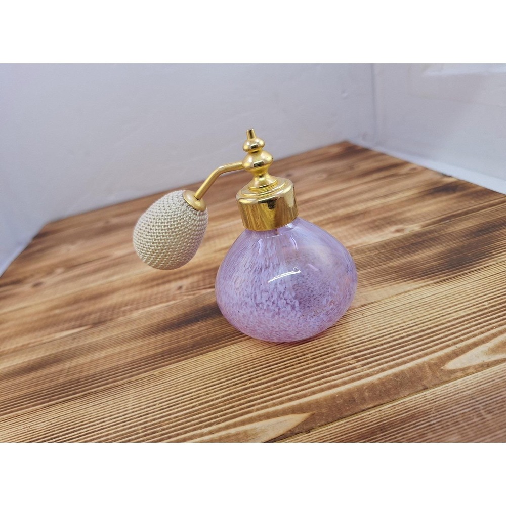 Caithness HandMade Glass from Scotland Purple Violet Perfume Atomiser Pear Shape